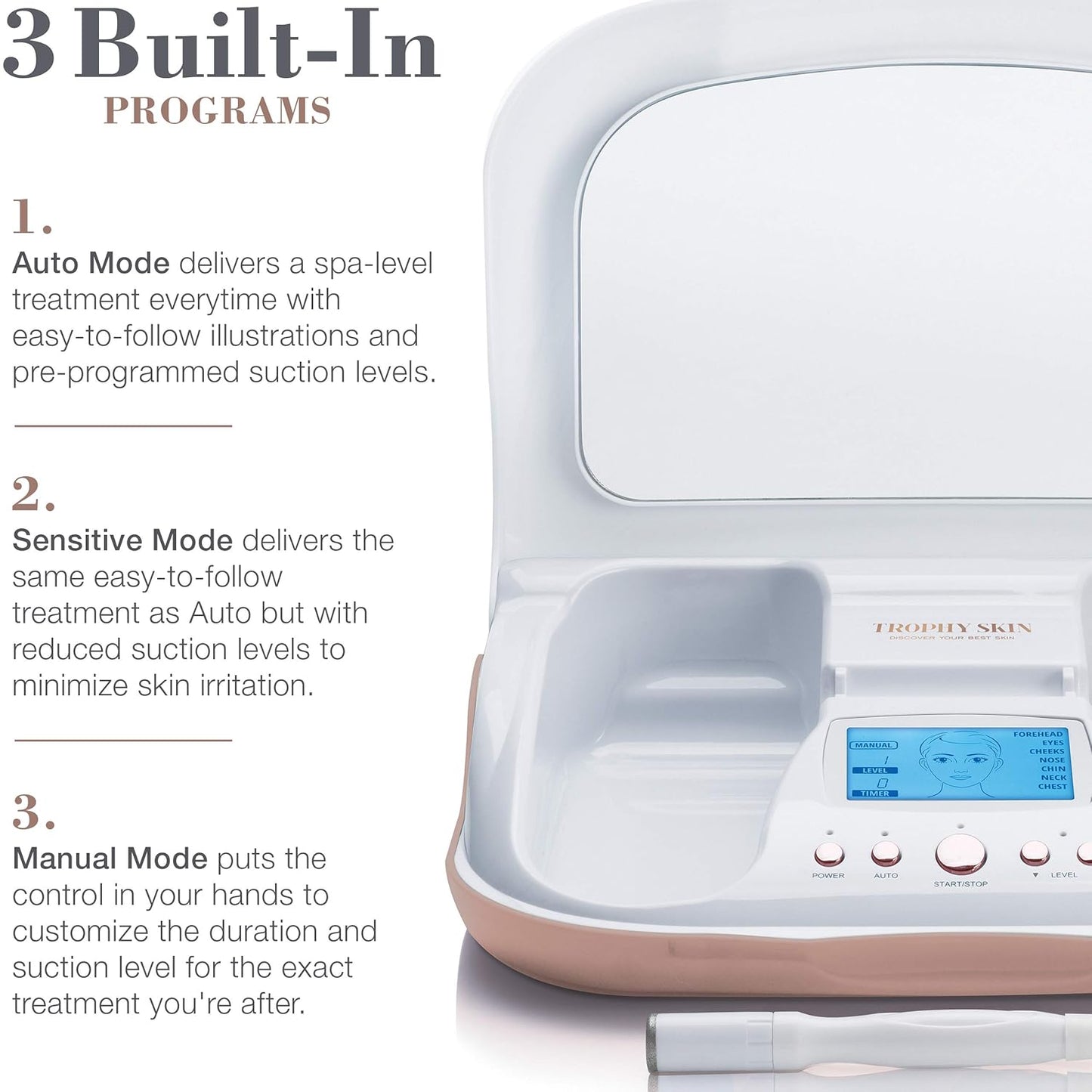 Trophy Skin MicrodermMD At Home Microdermabrasion Kit- White