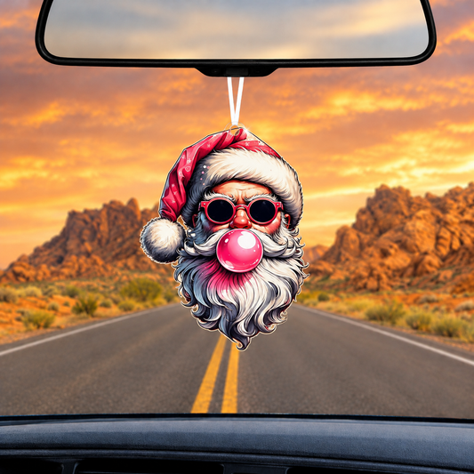 Santa with Bubblegum -  Bubblegum Scented Premium Car Freshener